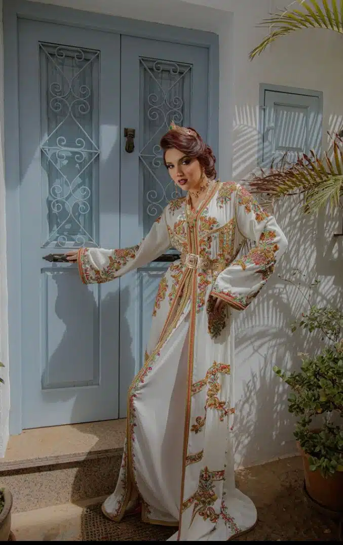 Caftan blanc or