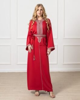 Caftan rouge mauve