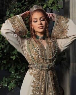 Caftan beige marron